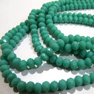EMINENT JEWEL - Hilo de Cuentas de Amazonita Verde de 16 Pulgadas de Largo, Cuarzo Hidrofacetado, Microfacetado, 3 mm - Product Image 1