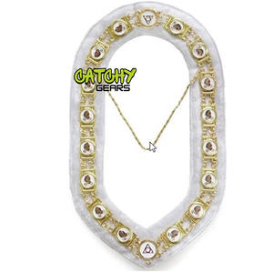 Collier de chaîne de Regalia maçonnique sur mesure en gros dans toutes les couleurs collier de chaîne de 33 degrés de Regalia maçonnique - Product Image 5