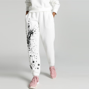 Pantalon de survêtement d'hiver pour femmes, couleur unie, Legging épais, jogging, cordon de serrage personnalisé, décoration élastique à la taille, nouvel arrivage - Product Image 2