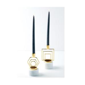 Portavelas de metal elegante de primera calidad ideal para centros de mesa de ocasiones festivas o temas de decoración sofisticados - Product Image 1