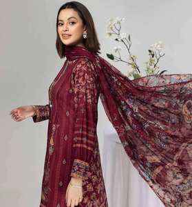 Women's Indian/Pakistani <b>Fancy</b> Wear Straight Salwar Kameez <b>Dress</b> Cotton Silk All Season High Quality Washable Custom Colors - Product Image 6