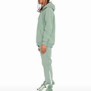 Hommes 100% coton sport quotidien deux pièces ensemble vente chaude vêtements de sport d'hiver à capuche Jogging costume motif solide décontracté imprimé - Product Image 4