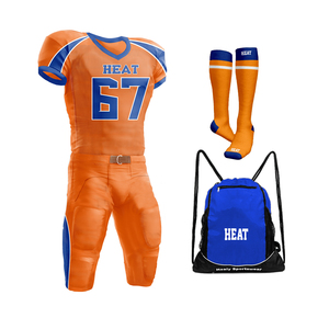 Kit de uniforme de fútbol americano impreso por sublimación personalizada, Jersey reversible corto de alta calidad, kit deportivo, bolsa, calcetines, conjunto de faja - Product Image 3