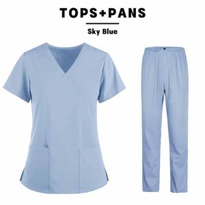 2023 sur mesure Jersey matériel hôpital infirmière Scrubs ensembles pas cher prix nouveaux uniformes médicaux personnalisés OEM vente en gros numéro de modèle - Product Image 3
