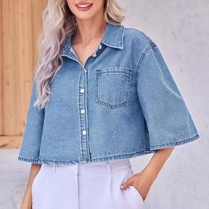 Nouvelles vestes en jean pour femmes à prix avantageux, vente directe d'usine, meilleur prix, vestes en jean pour femmes fabriquées au Pakistan - Product Image 2