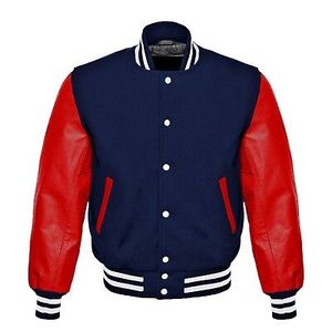 Veste universitaire d'hiver de luxe pour hommes femmes peau de vache en cuir patchs personnalisés CollegeBaseballjacket pour hommes livraison DDP - Product Image 3