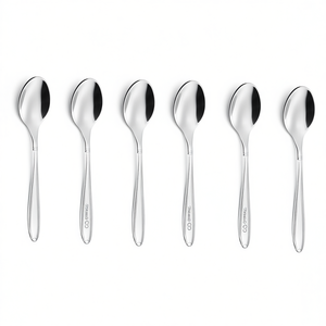 KAPPA Polished Chrome CVLX90C6-Ensemble de 6 cuillères à café en acier inoxydable (12,7 cm) - Product Image 2