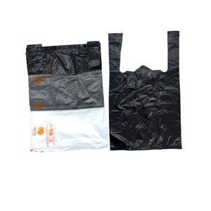 Factory Prices T-Shirt Plastic Bags with Black Colored For Shopping Uses By Indian Manufacturer & Exporters
