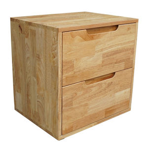 SFTDG006 - Mesita de Noche de Madera de Caucho con 2 Cajones y Diseño Minimalista en Varios Colores - Product Image 2