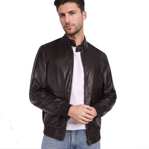 Veste de moto en cuir véritable pour homme sur mesure |   Vêtements d'extérieur élégants et ajustés |   Support de toile avant |   Respirant, Écologique, OEM ODM - Product Image 1