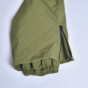 Pantalon de ski professionnel OEM 2025 vert olive isolé avec passants de ceinture, fermetures éclair ventilées et guêtres de neige - Product Image 6