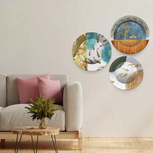 Perfect <b>Turkish</b> Wall <b>Plates</b> Metal Wall <b>Plate</b> Sticker Enamel Black Dish Serving Table Top Christmas Accessories <b>Wholesale</b> - Product Image 3