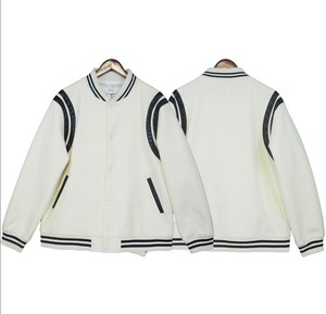 Haute qualité hommes col montant université veste hiver laine coupe-vent Baseball lettres en gros haute rue compétitif - Product Image 2