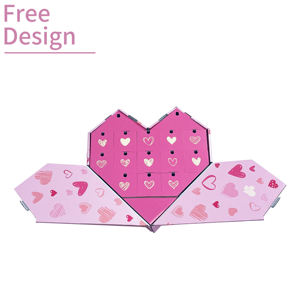 Boîte <span class=keywords><strong>de</strong></span> <span class=keywords><strong>calendrier</strong></span> <span class=keywords><strong>de</strong></span> <span class=keywords><strong>l</strong></span>'<span class=keywords><strong>avent</strong></span> <span class=keywords><strong>de</strong></span> beauté personnalisée en carton, nouvelle conception <span class=keywords><strong>2023</strong></span>, pour la Saint-Valentin, en gros - Product Image 3