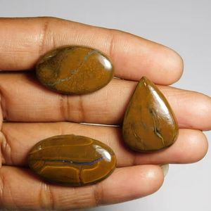 3pcs Boulder Opal Cabochons Natural Precious Gemstone Lot for Jewelry Making 68Cts - Product Image 1