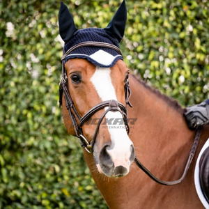 Bonnet mouche au crochet léger pour chevaux respirant lavable design confortable Pakistan fait durable couvre-oreille bonnet d'oreille - Product Image 6