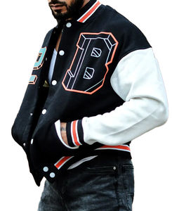 Custom made varsity <b>jacket</b> wholesale factory OEM college baseball letterman <b>jacket</b> quick dry breathable sportswear supplier - Product Image 2