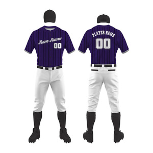 Custom Unisex Baseball Uniform Set Crew Neck Full Sleeve Digital Print Breathable Moisture Wicking Adjustable <b>Strap</b> <b>Buckle</b> - Product Image 4