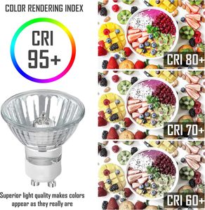 Bóng đèn <span class=keywords><strong>Halogen</strong></span> clar-gu10 50W, đèn chiếu sáng lưỡng sắc cường độ cao cho chiếu sáng trong nhà và trang trí - Product Image 6