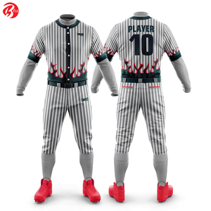 ชุดเครื่องแบบเบสบอลสำหรับเล่นกีฬาเบสบอลและซอฟต์บอลชุดเล่นกีฬาออกแบบได้ตามต้องการ - Product Image 2