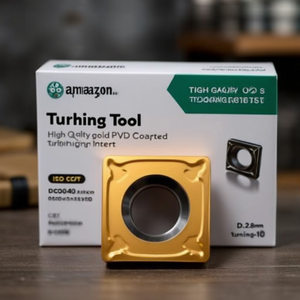 Insertos de Torneado de Alta Calidad con Recubrimiento PVD Dorado ISO CCMT 060204W-URTT310 D.2.8mm para Torneado de Precisión - Paquete de 10 - Product Image 3