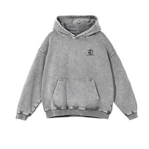 Sweat à capuche personnalisé Boxy lavé à l'acide 100% coton lourd 500Gsm French Terry Blank Distressed Pull à capuche pour hommes - Product Image 4