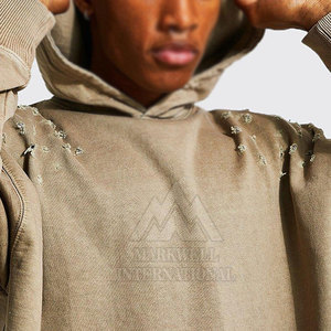 Sweat-shirts à capuche décontractés de base de haute qualité, design personnalisé, délavés, taille personnalisée, sweat-shirts à capuche décontractés de base délavés - Product Image 5