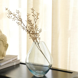 Jarrón de vidrio oblongo de color simple de diseñador decorativo para el hogar de alta calidad del fabricante indio - Product Image 5