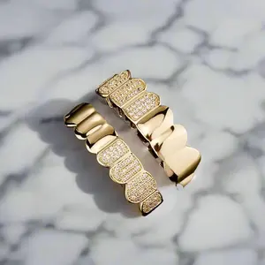 กริลล์ซ์ผู้ชายสุดเท่ห์ ทองคำแท้ 14KT เพชร CVD 0.75 กะรัต ทรง Asscher/Cushion สไตล์ฮิปฮอป ชุบทองคำขาว/โรสโกลด์/ไวท์/เยลโลว์ คุณภาพเยี่ยม - Product Image 5