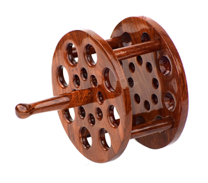 Ensemble de crochets en palissandre avec support ergonomique fait à la main 7 tailles crochets pour le tricot et le crochet - Product Image 4