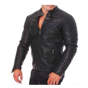 Hot Selling <b>Men</b> Clothing <b>Leather</b> <b>Jacket</b> New Fashion <b>Men</b> <b>Leather</b> <b>Jacket</b> Windproof <b>Leather</b> <b>Jackets</b> - Product Image 3