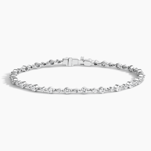 Simple Style S925 <b>Silver</b> Moissanite Diamond <b>Bracelet</b> For Women with Alignment, Perfect for Bridal Jewelry or Festive Gifting - Product Image 1