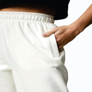 Pantalones de chándal blancos para correr de ajuste relajado para mujer establecidos, pantalones cargo para mujer, cintura elástica, verde, Frente plano, invierno por HUG - Product Image 5