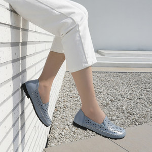 [JSHOE] Urban sleek Online mejor revisión Kenia Ligero perforado Cuero genuino Slip-On Zapatos casuales para mujer - Product Image 5