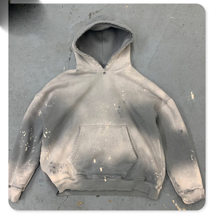 Haute qualité 420GSM lavage à l'acide hommes sweats à capuche vierges 100% coton en détresse surdimensionné pull à capuche impression d'écran personnalisée - Product Image 6