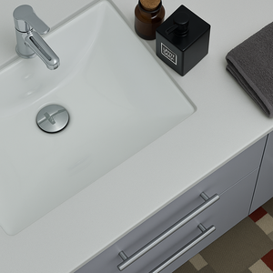 Gabinetes de madera de estilo moderno Uso de hotel Cocina y baño Listo para montar Elegante Lavabo Resistente al agua Diseño OEM/ODM - Product Image 3