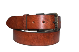 Ceinture de profil en cuir marron avec boucle en alliage avec personnalisation du fournisseur en gros - Product Image 2