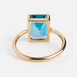 Handmade Fine Jewelry Vintage Woman's Engagement <b>Ring</b> Natural Blue Topaz Indian Gemstone <b>Sterling</b> <b>Silver</b> Prong <b>Set</b> Certified - Product Image 2