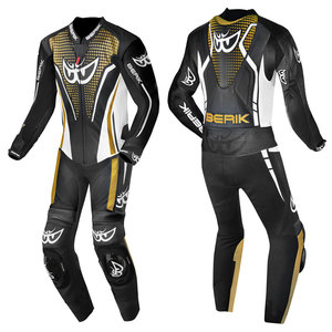 Combinaison de moto en cuir perforée Berik RSF-TECH PRO, combinaison de course de moto haute performance, combinaison de piste en cuir personnalisée - Product Image 1