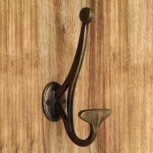ตะขอแขวนผนังเหล็กทองเหลืองโบราณตะขอตกแต่งประตูห้องน้ำทำด้วยมือสำหรับเสื้อโค้ทหมวกและผ้าเช็ดตัวใช้สำหรับเสื้อผ้า - Product Image 1