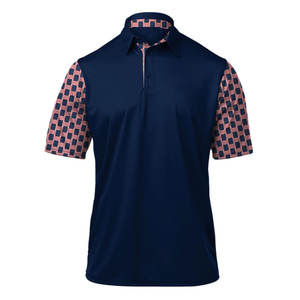 Alta calidad de los hombres bordados patrón sólido Golf solapa Diseño personalizado Casual Smart Jersey para Polo camisa al por mayor - Product Image 3