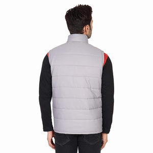 Gilets pour hommes sur mesure, couleur grise, vêtements de mode, coupe-vent d'extérieur, veste chaude matelassée, gilet matelassé, service OEM - Product Image 2