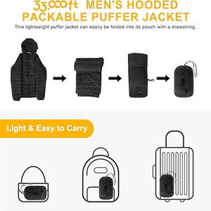 Men's Hooded Down <b>Coat</b> <b>Winter</b> Warm <b>Thick</b> Bubble <b>Coat</b> Fashion Hooded Puufer Jacket for Men - Product Image 5