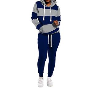 Survêtement en molleton personnalisé à rayures, vente chaude, nouvelle arrivée, best-seller, vêtements de sport pour femmes - Product Image 1