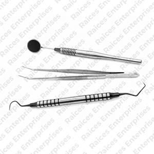 Venta al por mayor de etiquetas privadas juego de examen dental hecho a mano de material de acero inoxidable - Product Image 1