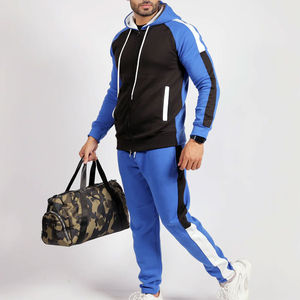 Conjunto deportivo ligero y transpirable, cortavientos, para correr, gimnasio, fitness, actividades al aire libre, informal, con sudadera con capucha y cremallera completa y pantalones. - Product Image 2