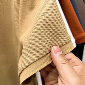 Gama alta 100% algodón nueva marca de verano polos F manga corta Color sólido Casual Tops moda ropa hombres - Product Image 4
