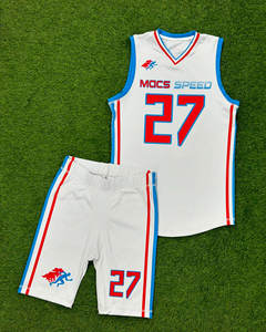 ชุดบาสเก็ตบอลคุณภาพสูง ผลิตจากผ้าโพลีเอสเตอร์ 100% ดีไซน์ยอดเยี่ยม ออกแบบได้ตามต้องการ เหมาะสำหรับกีฬากลางแจ้ง - Product Image 1