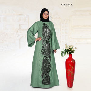 Abaya moderne brodée pour femmes |   Robe longue modeste |   Vêtements islamiques élégants - Product Image 5