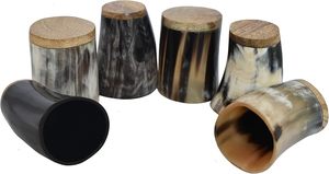 Vaso de chupito de cuerno Natural de diseño antiguo, taza para beber de ágata de oso, barra de tamaño personalizado hecha a mano, exquisita calidad de exportación pulida - Product Image 6